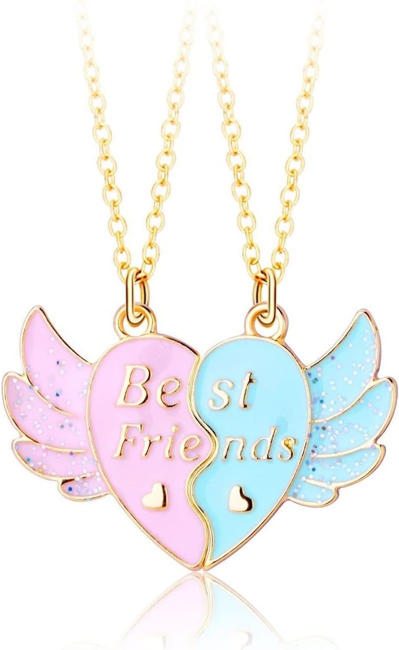 Lezmoii Friendship Necklace Best Friend Necklace Matching Magnetic BFF Necklace for 2 Girls Friendship Gifts - Image 1